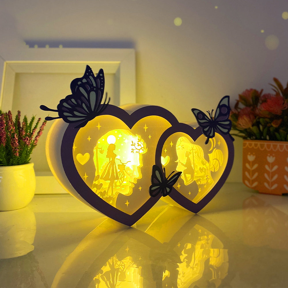 Love 2 – 3D Box SVG File for Cricut & Silhouette