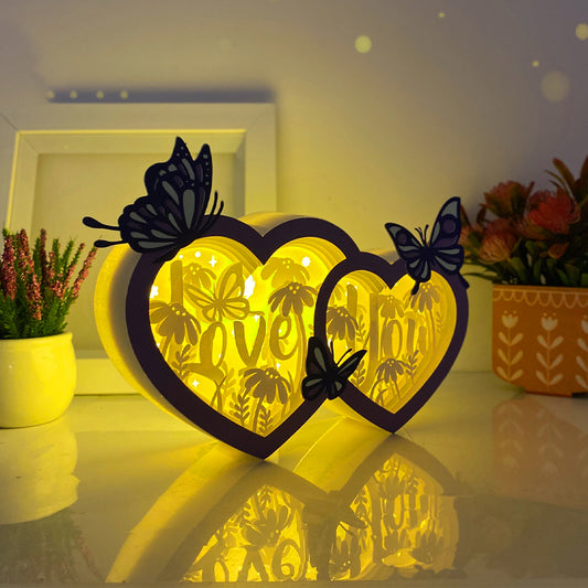 Love You – 3D Heart Couple Box File - Cricut File - VEKTOR KRAFT