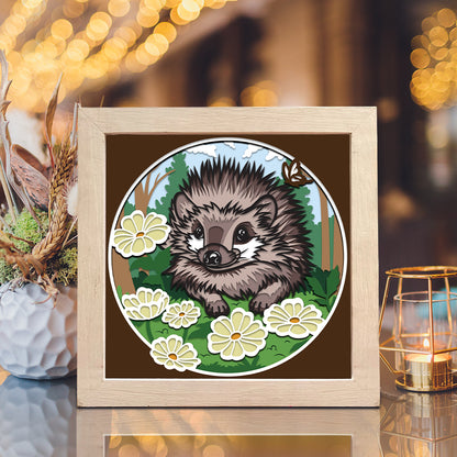 Hedgehog 2 – 3D Paper Cut Shadow Box File - Cricut File - (8x8 inches) - VEKTOR KRAFT