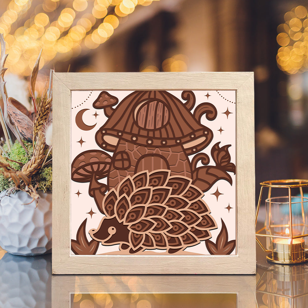 Hedgehog – 3D Shadow Box SVG File for Cricut & Silhouette