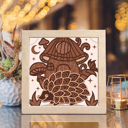 Hedgehog – 3D Shadow Box SVG File for Cricut & Silhouette