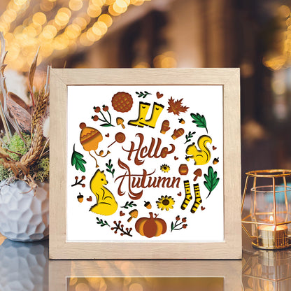 Hello Autumn 2 – 3D Shadow Box SVG File for Cricut & Silhouette