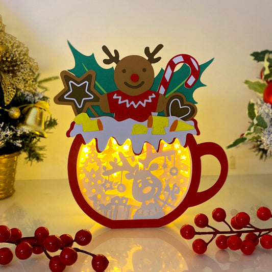 Christmas Reindeer – 3D Box SVG File for Cricut & Silhouette