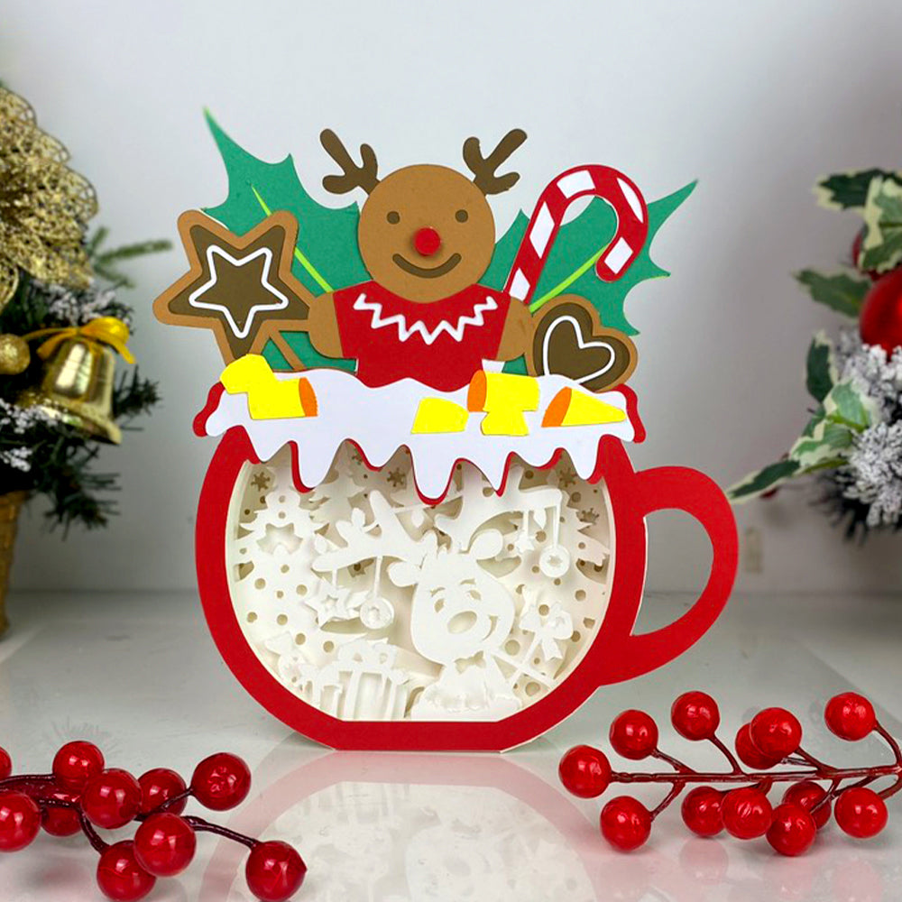 Christmas Reindeer – 3D Box SVG File for Cricut & Silhouette