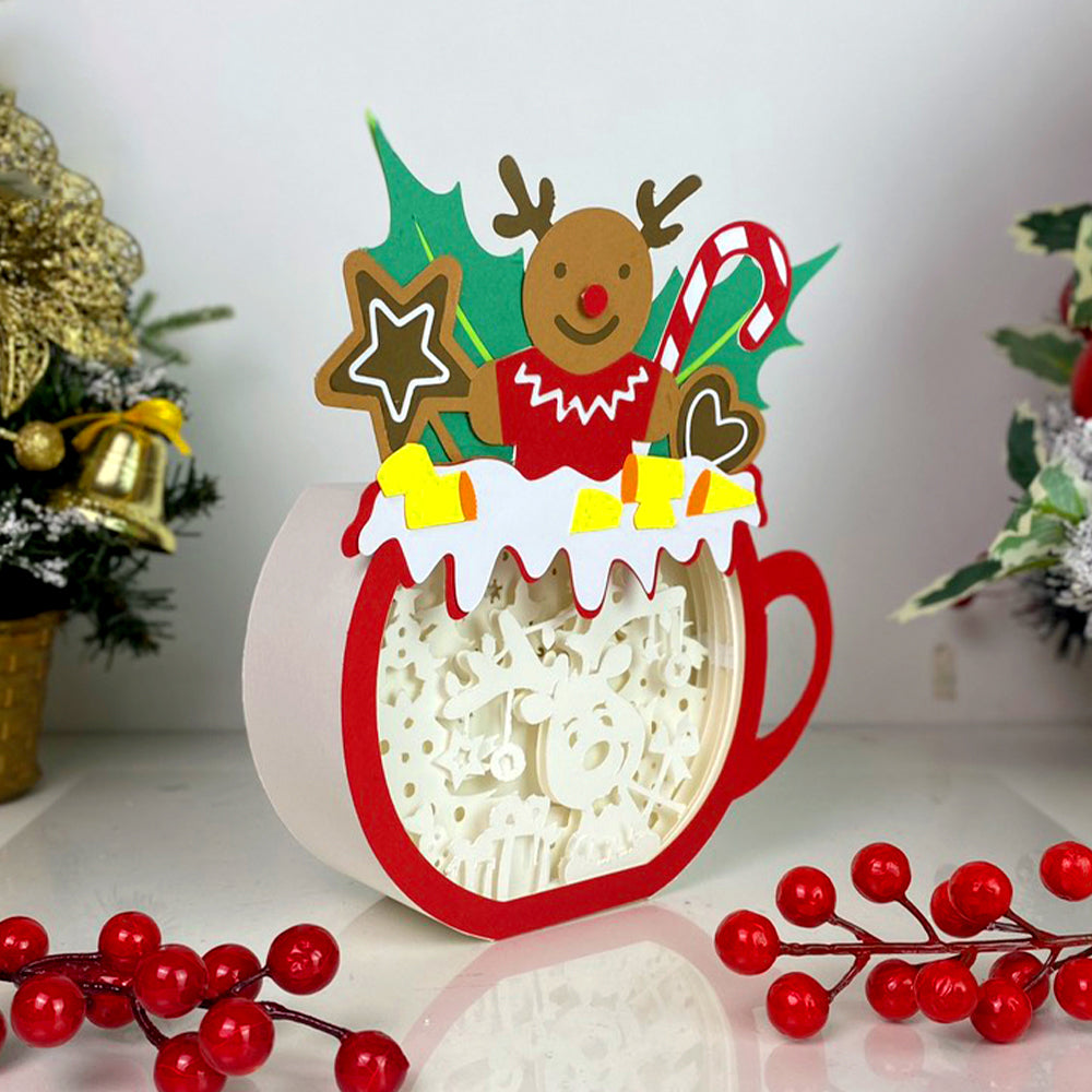 Christmas Reindeer – 3D Box SVG File for Cricut & Silhouette