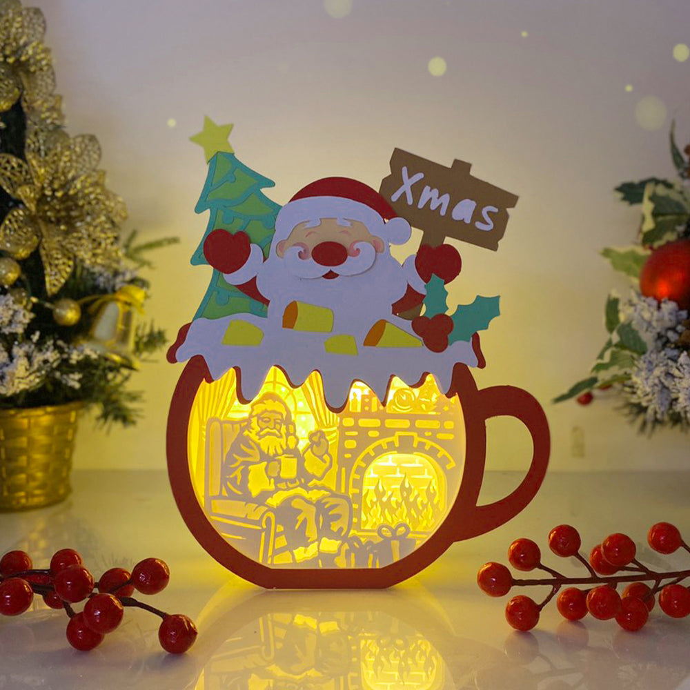 Santa – 3D Box SVG File for Cricut & Silhouette
