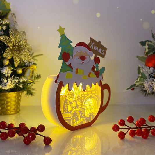 Santa – 3D Box SVG File for Cricut & Silhouette
