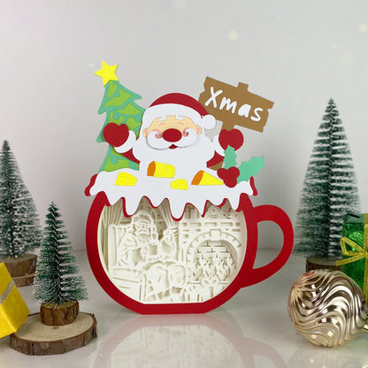 Santa – 3D Box SVG File for Cricut & Silhouette