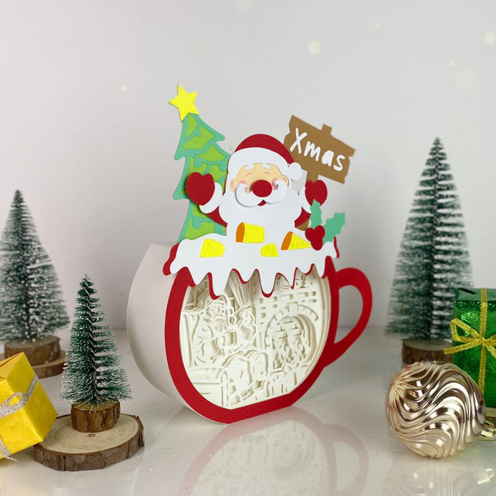 Santa – 3D Box SVG File for Cricut & Silhouette