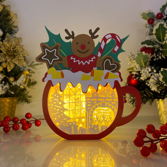Christmas Fire – 3D Box SVG File for Cricut & Silhouette