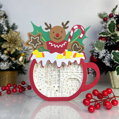 Christmas Fire – 3D Box SVG File for Cricut & Silhouette