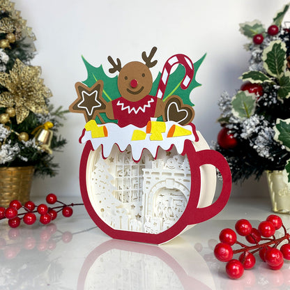 Christmas Fire – 3D Box SVG File for Cricut & Silhouette