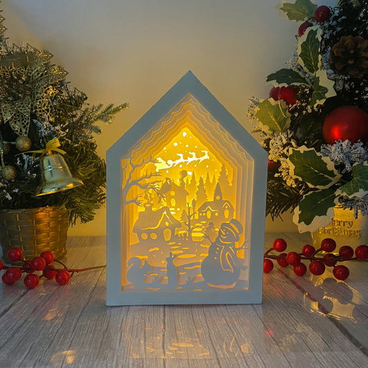 Village – 3D Box SVG File for Cricut & Silhouette