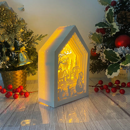 Village – 3D Box SVG File for Cricut & Silhouette