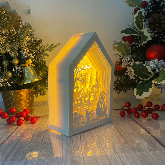 Village – 3D Box SVG File for Cricut & Silhouette