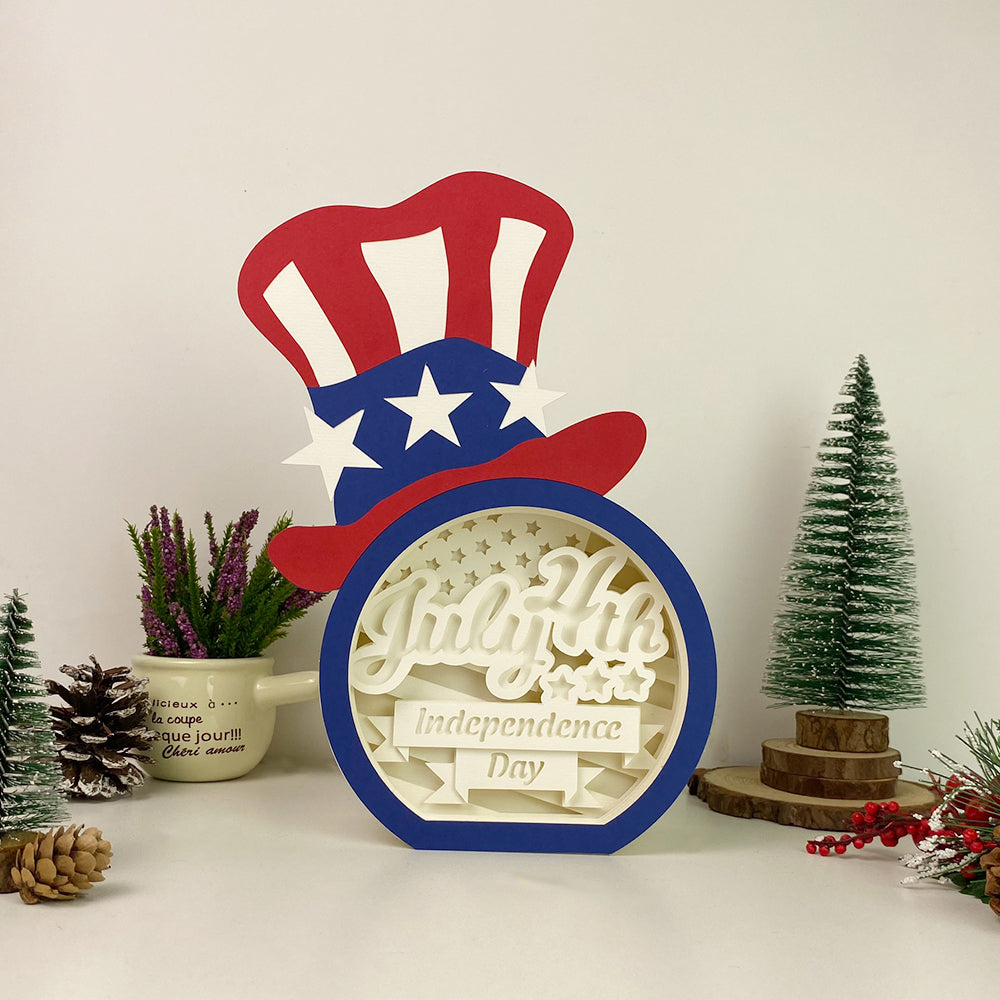 4th Of July – 3D Box SVG File for Cricut & Silhouette