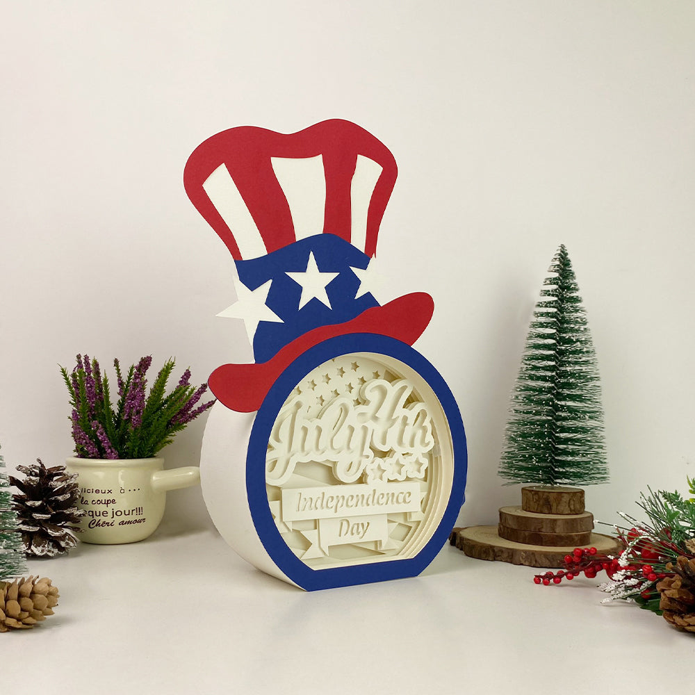 4th Of July – 3D Box SVG File for Cricut & Silhouette