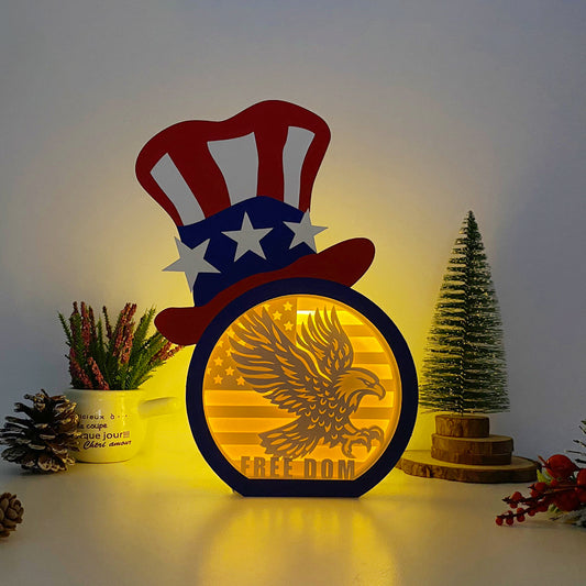 Freedom – 3D Independence Day Hat Box File - Cricut File - VEKTOR KRAFT