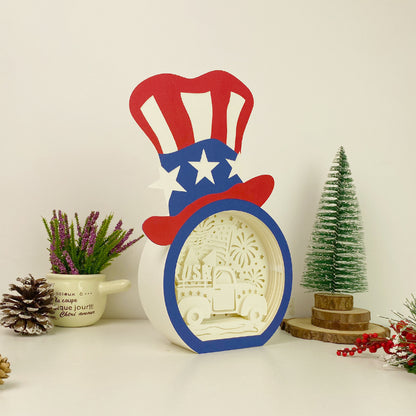 Independence Day Car – 3D Box SVG File for Cricut & Silhouette