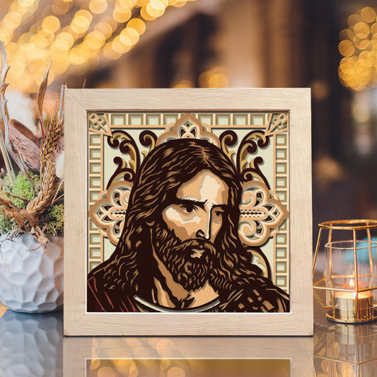 Jesus 10 Square – 3D Shadow Box SVG File for Cricut & Silhouette