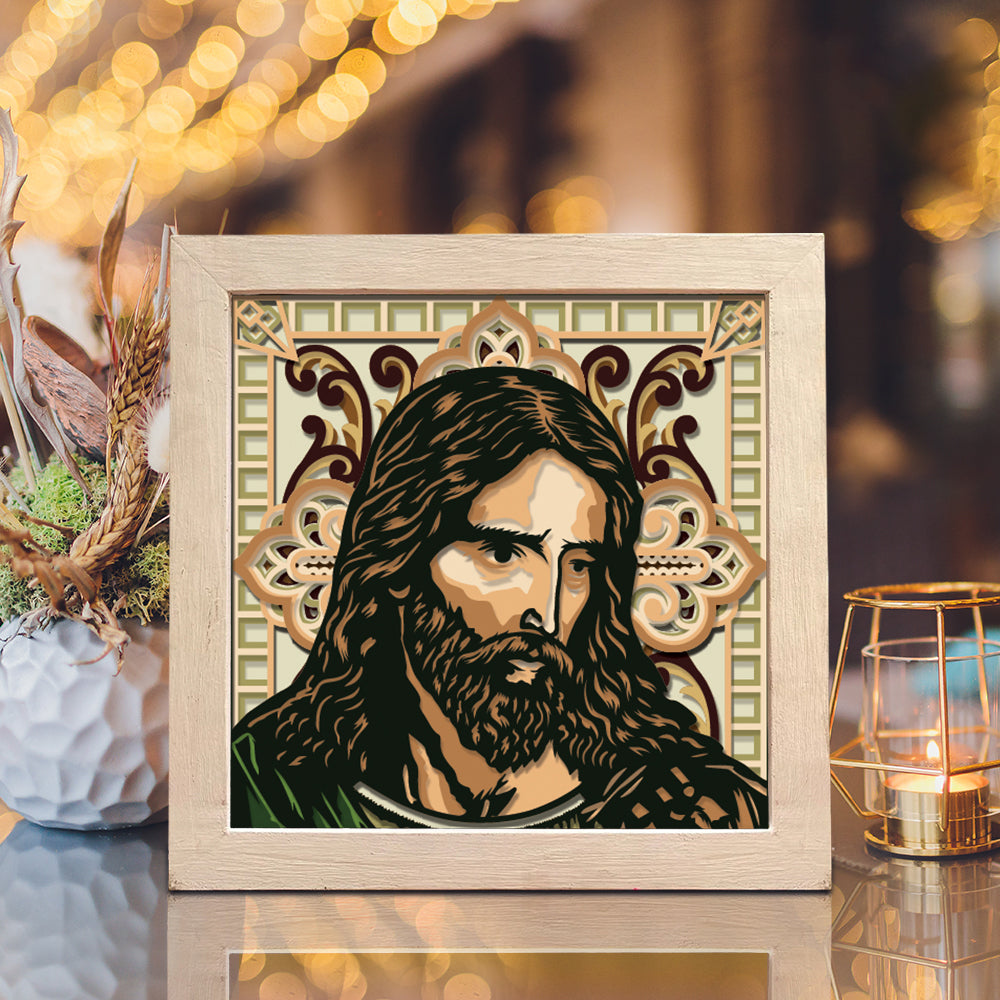Jesus 10 Square – 3D Shadow Box SVG File for Cricut & Silhouette