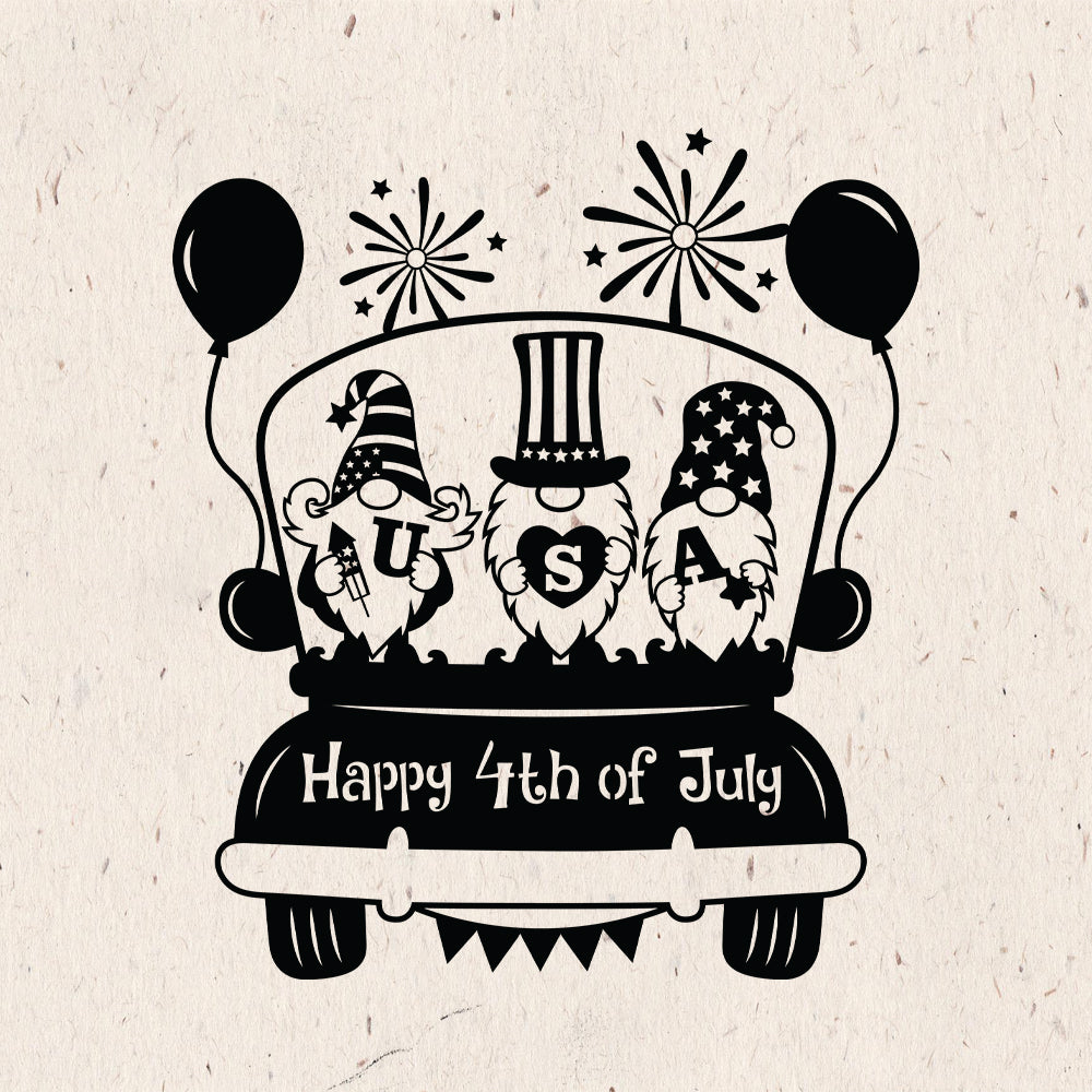 4th Of July Gnome – Kirigami – 3D Lightbox SVG File for Cricut & Silhouette