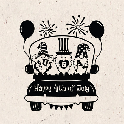 4th Of July Gnome – Kirigami – 3D Lightbox SVG File for Cricut & Silhouette