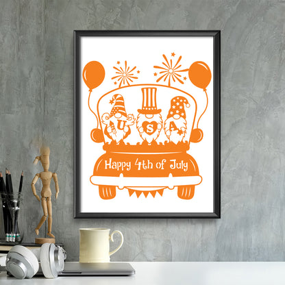 4th Of July Gnome – Kirigami – 3D Lightbox SVG File for Cricut & Silhouette