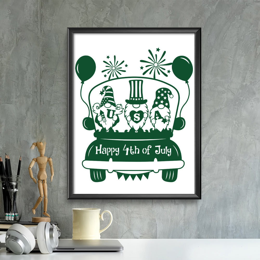 4th Of July Gnome – Kirigami – 3D Lightbox SVG File for Cricut & Silhouette