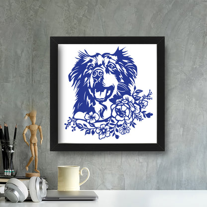 Australian Shepherd – Kirigami – 3D Lightbox SVG File for Cricut & Silhouette