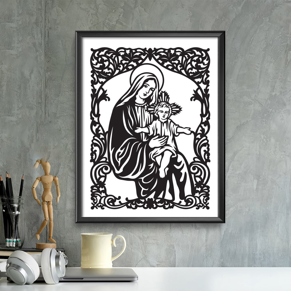 Ave Maria – Kirigami – 3D Lightbox SVG File for Cricut & Silhouette