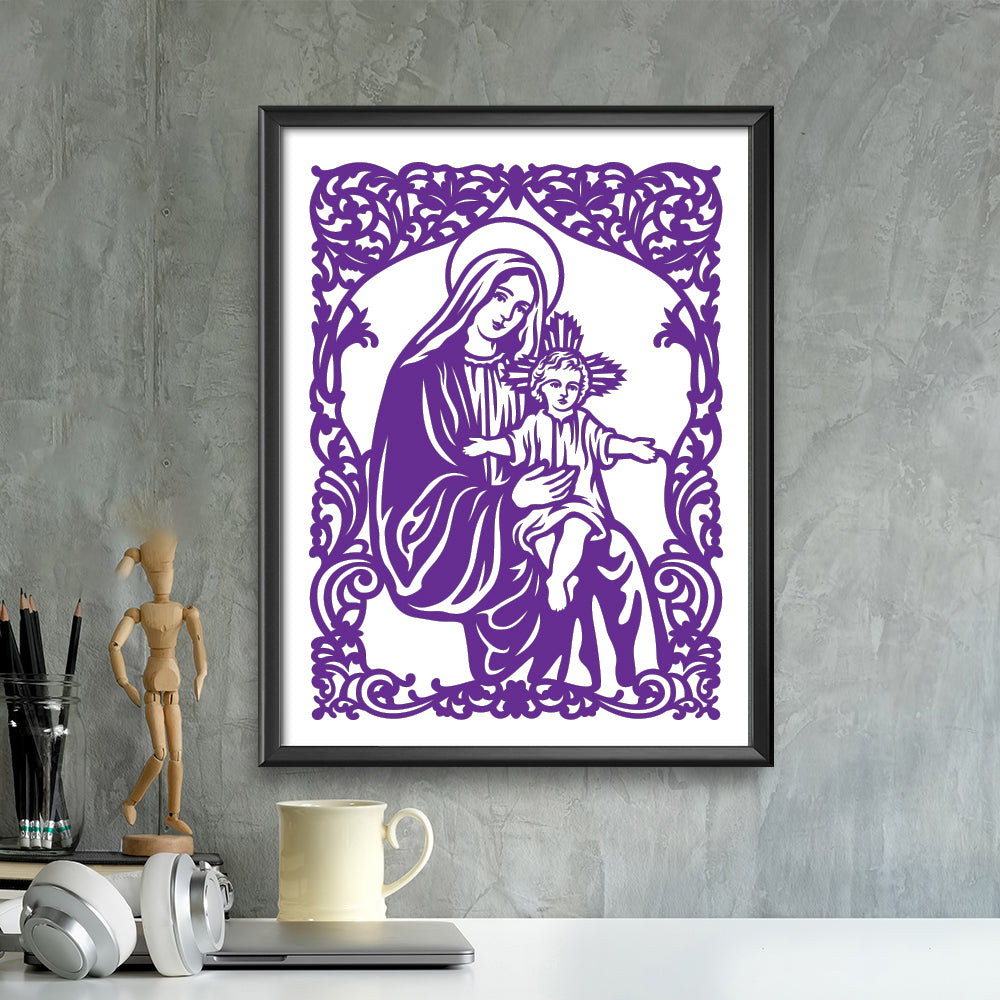 Ave Maria – Kirigami – 3D Lightbox SVG File for Cricut & Silhouette