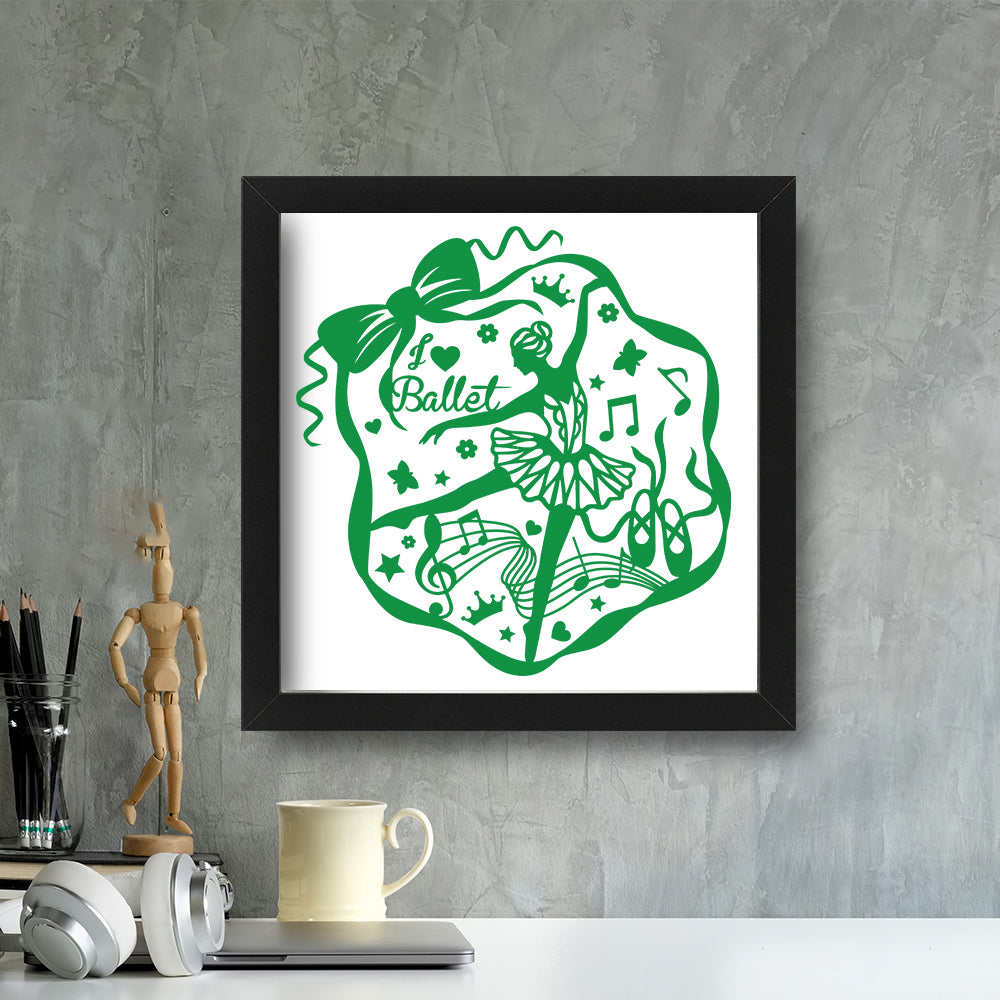Ballet – Kirigami – 3D Lightbox SVG File for Cricut & Silhouette