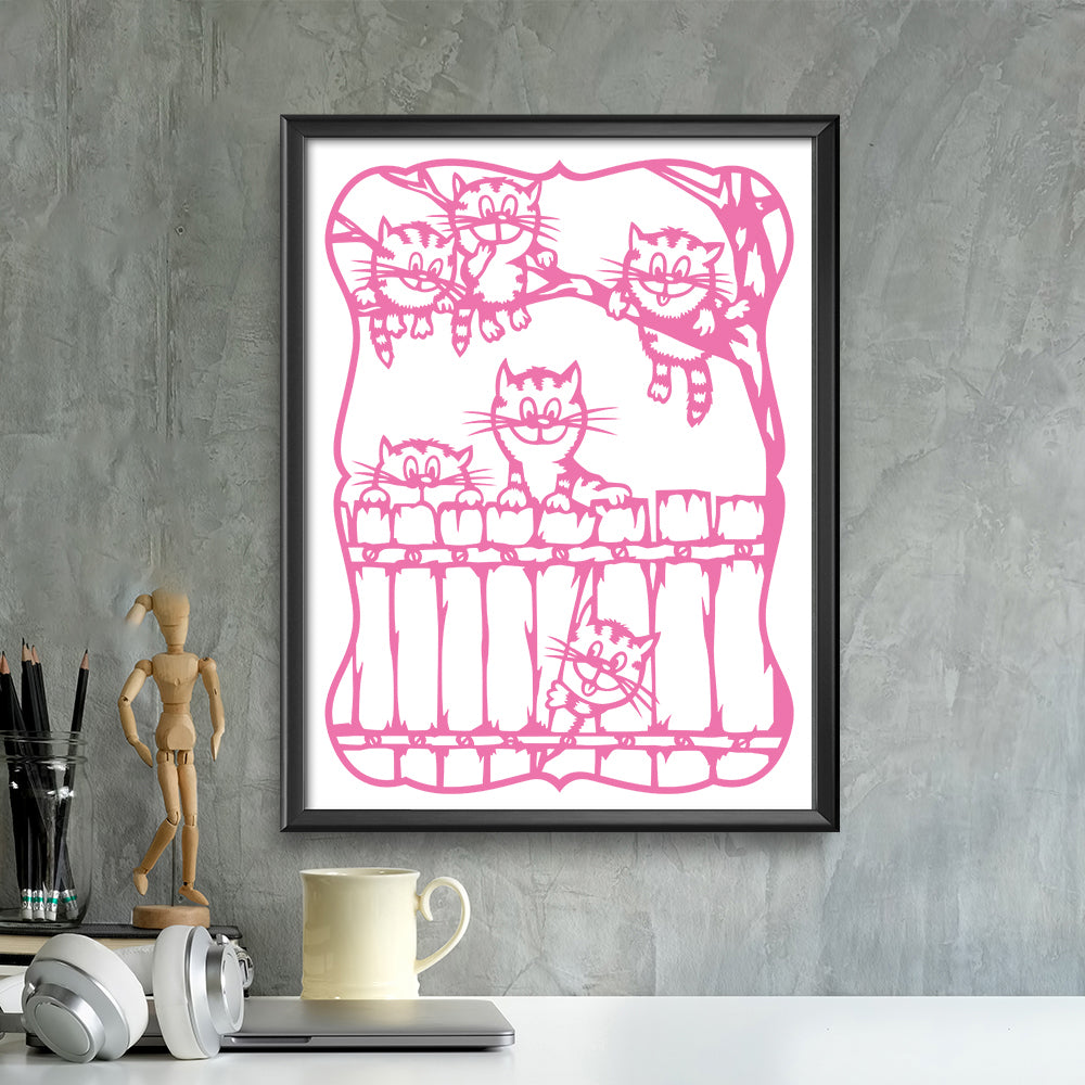 Cat – Kirigami – 3D Lightbox SVG File for Cricut & Silhouette