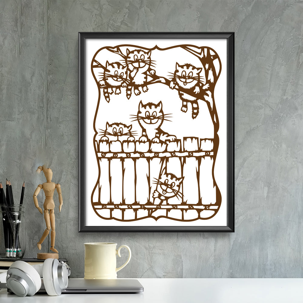 Cat – Kirigami – 3D Lightbox SVG File for Cricut & Silhouette