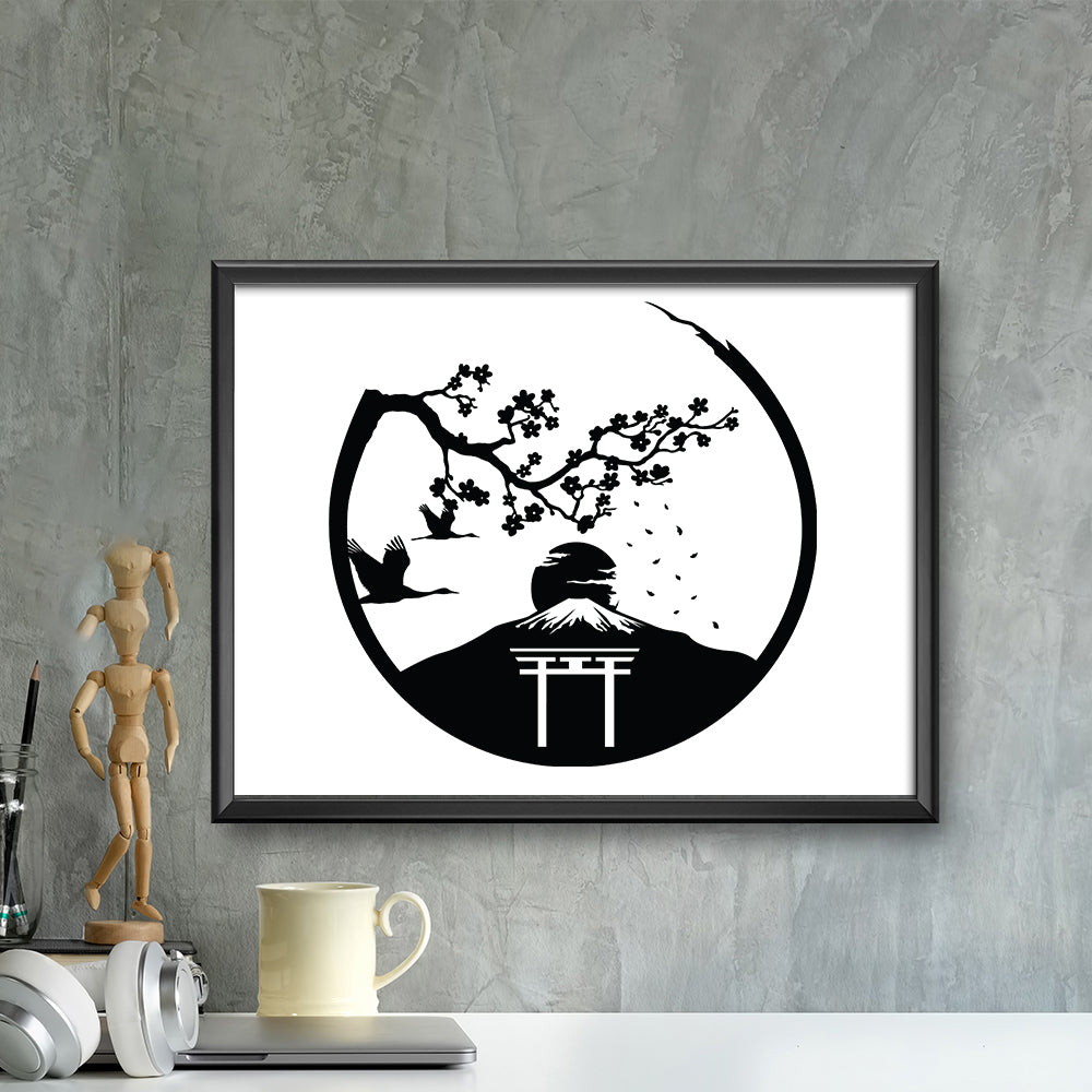 Cherry Blossoms – Kirigami – 3D Lightbox SVG File for Cricut & Silhouette