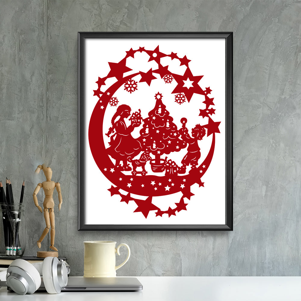 Christmas 5 – Kirigami – 3D Lightbox SVG File for Cricut & Silhouette