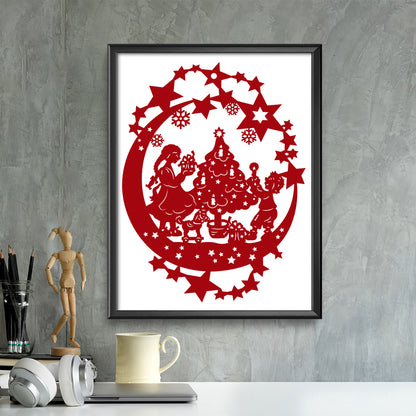 Christmas 5 – Kirigami – 3D Lightbox SVG File for Cricut & Silhouette
