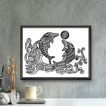 Dolphin – Kirigami – 3D Lightbox SVG File for Cricut & Silhouette