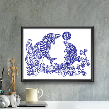 Dolphin – Kirigami – 3D Lightbox SVG File for Cricut & Silhouette
