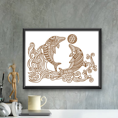 Dolphin – Kirigami – 3D Lightbox SVG File for Cricut & Silhouette