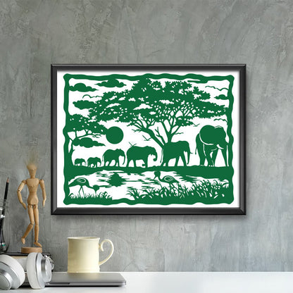 Elephant 1 – Kirigami – 3D Lightbox SVG File for Cricut & Silhouette