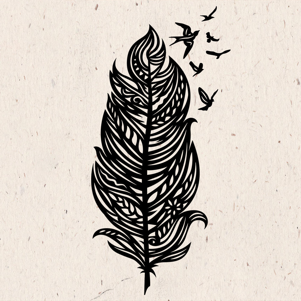 Feather – Kirigami – 3D Lightbox SVG File for Cricut & Silhouette
