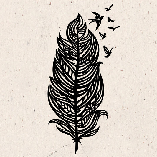 Feather – Kirigami - Cricut File - VEKTOR KRAFT