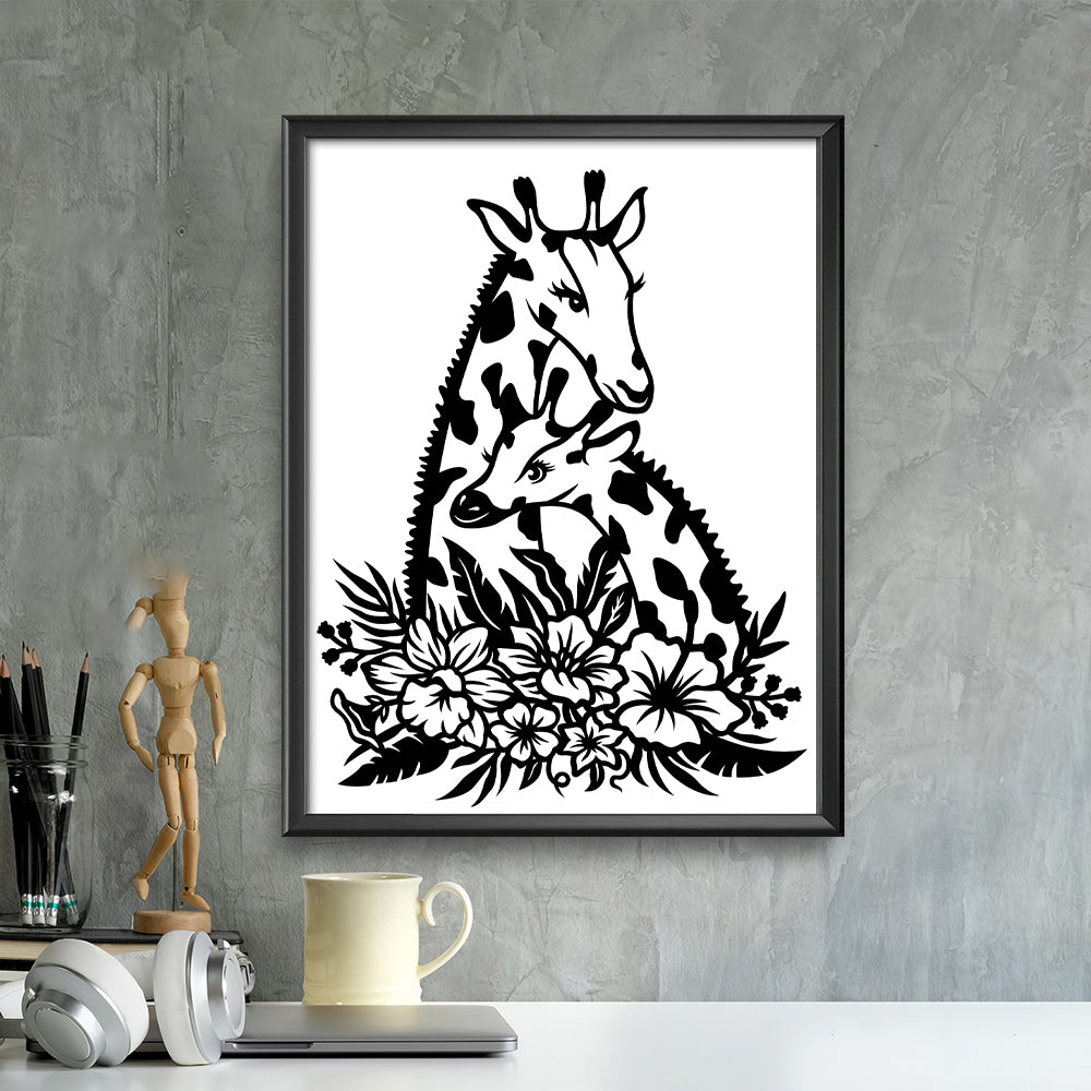 Giraffe – Kirigami – 3D Lightbox SVG File for Cricut & Silhouette
