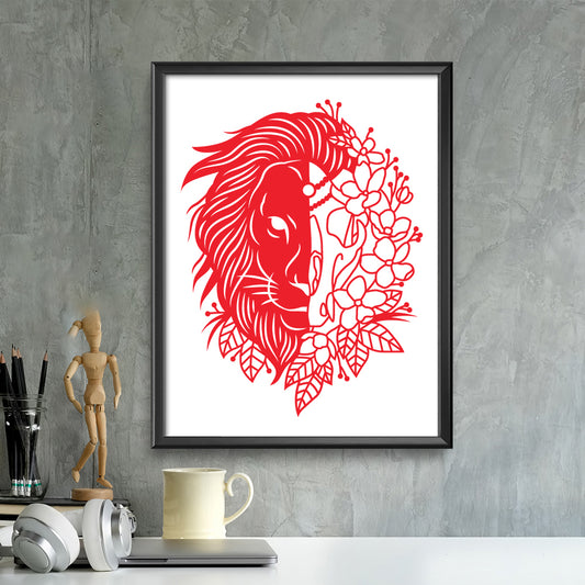 Half Lion Flower – Kirigami - Cricut File - VEKTOR KRAFT