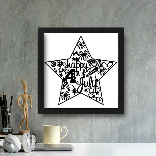 Happy 4th Of July 1 – Kirigami - Cricut File - VEKTOR KRAFT