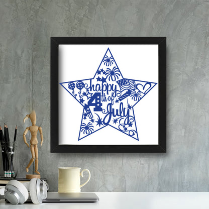 Happy 4th Of July 1 – Kirigami – 3D Lightbox SVG File for Cricut & Silhouette
