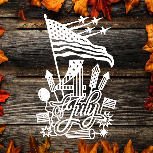 Happy 4th Of July 2 – Kirigami - Cricut File - VEKTOR KRAFT