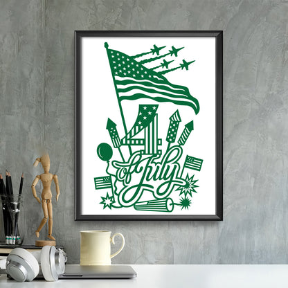 Happy 4th Of July 2 – Kirigami – 3D Lightbox SVG File for Cricut & Silhouette